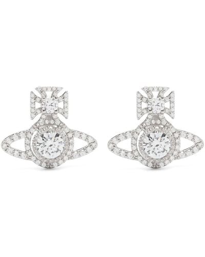 Vivienne Westwood Norabelle Crystal-embellished Stud Earrings - White