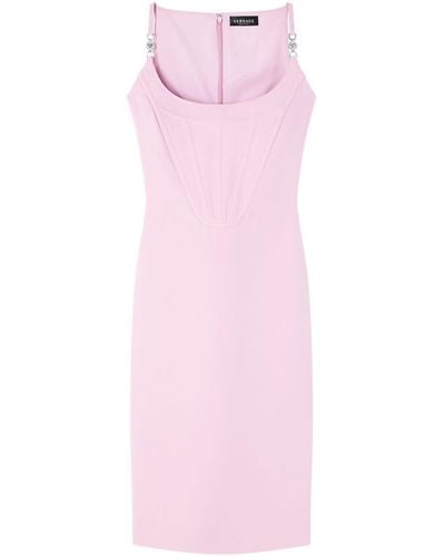 Versace Midi-jurk Met Korset Stijl - Roze