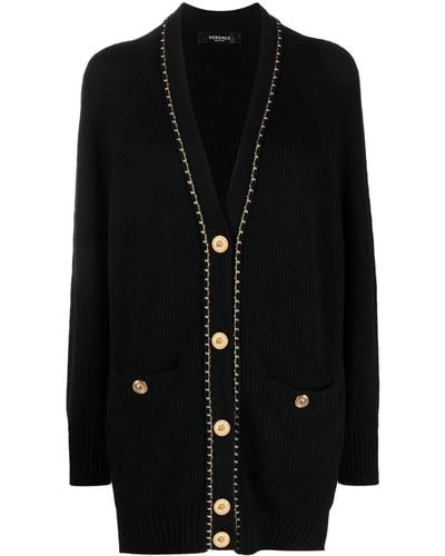 Versace Button-fastening Long-sleeve Cardigan - Black