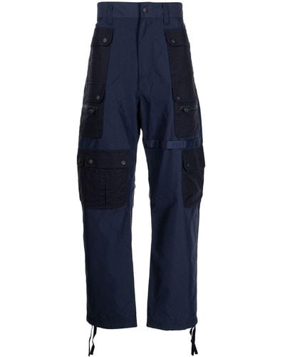 White Mountaineering Multi-pocket Cotton-blend Parachute Pants - Blue
