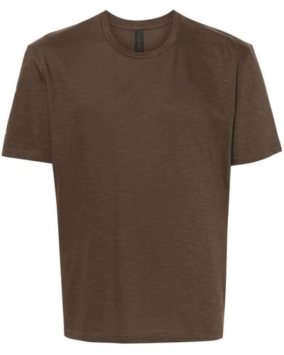 Neil Barrett Seam-detail Cotton T-shirt - Brown