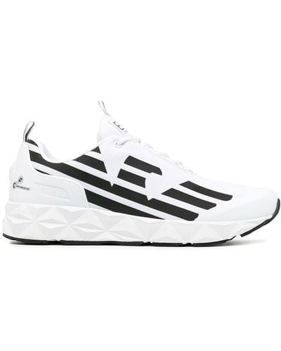 EA7 Two-tone Lace-up Sneakers - White