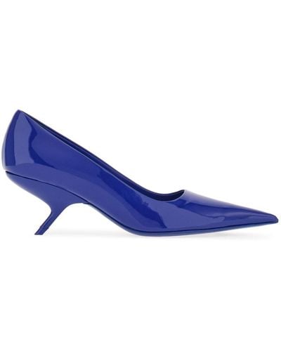 Ferragamo Eva Pointed-Toe Court Shoes - Blue