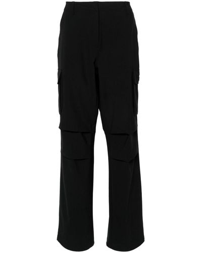 Coperni Logo-Patch Wide-Leg Trousers - Black