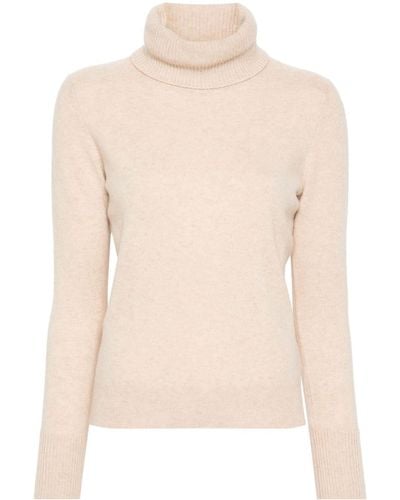Max & Moi Sonia Roll-neck Sweater - Natural