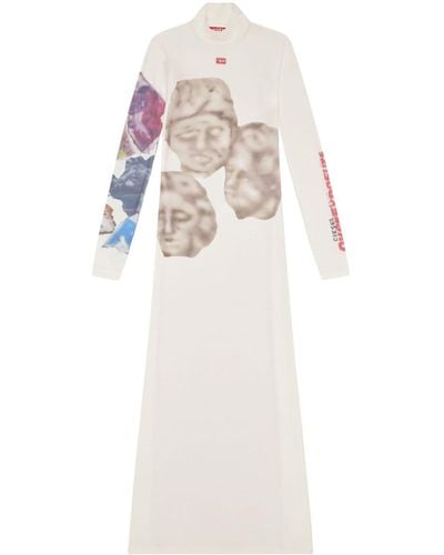 DIESEL D-eleo Graphic-print Maxi Dress - White