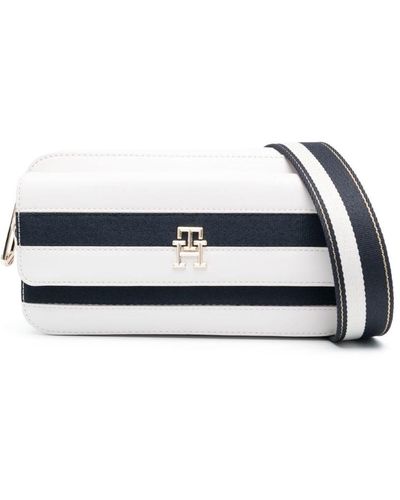 Tommy Hilfiger Breton Stripe-pattern Crossbody Bag - White
