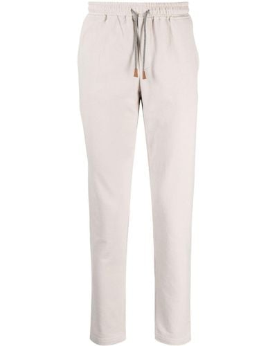 Eleventy Drawstring-waist Cotton Track Pants - Multicolor