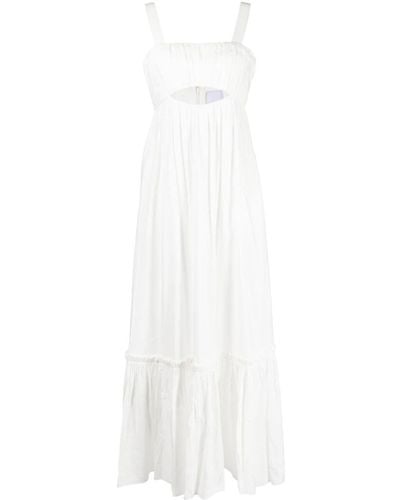 Acler Vestido Luddenham con aberturas - Blanco
