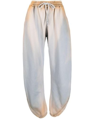 Off-White c/o Virgil Abloh Fade-print Cotton-jersey Track Trousers - Grey