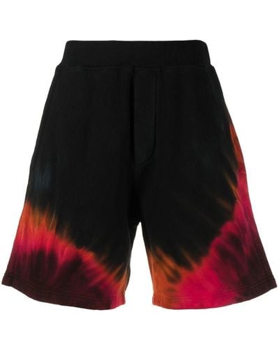 DSquared² Tie-dye Track Shorts - Black