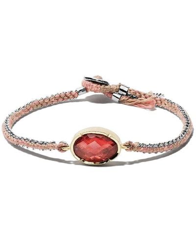 Brooke Gregson 14kt Gold Handwoven Bracelet - Pink