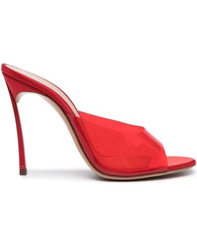 Casadei Blade 100mm Mules - Red