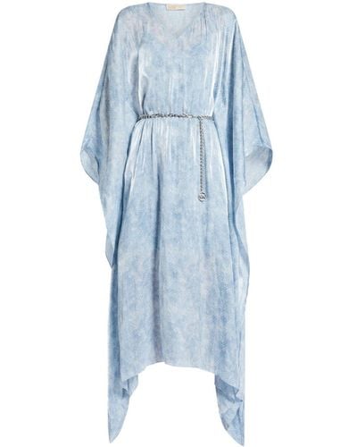 Michael Kors Belted Kaftan Dress - Blue