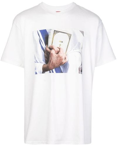 Supreme Bible-print Crew Neck T-shirt - White