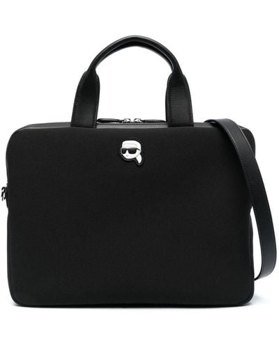 Black Karl Lagerfeld Briefcases and laptop bags for Men | Lyst
