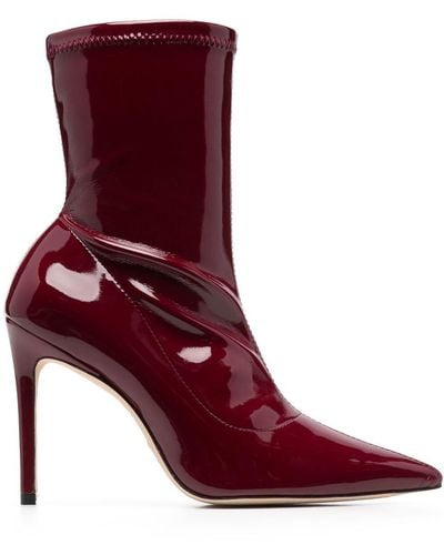 Stuart Weitzman 115mm Leather Boots - Red