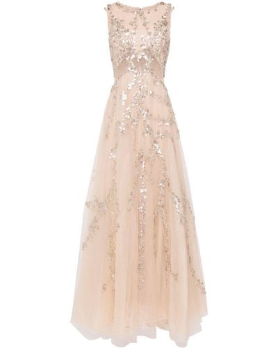 Saiid Kobeisy Sequin-embellished Tulle Gown - Natural