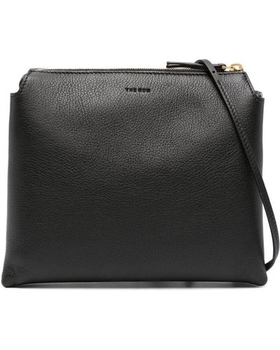 The Row Nu Mini Twin Mini Leather Shoulder Bag - Black