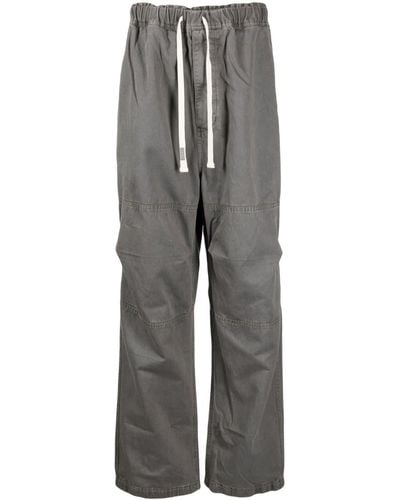 Izzue Elasticated-waist Straight-leg Jeans - Grey