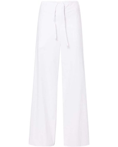 The Row Jugi drawstring-waist cotton trousers - Weiß