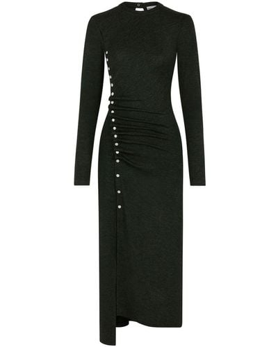 Rabanne Gesmockte Midi-jurk - Zwart