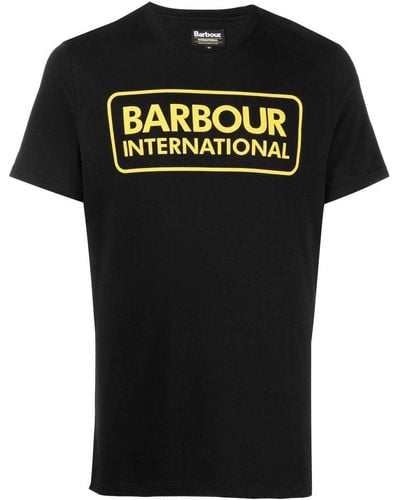 Barbour T-shirt Met Print - Zwart