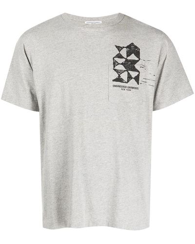 Engineered Garments Logo-print Cotton T-shirt - Grey
