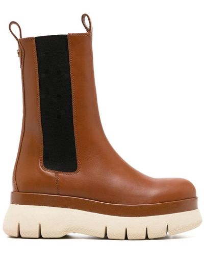 Isabel Marant Chunky-sole Leather Chelsea Boots - Brown