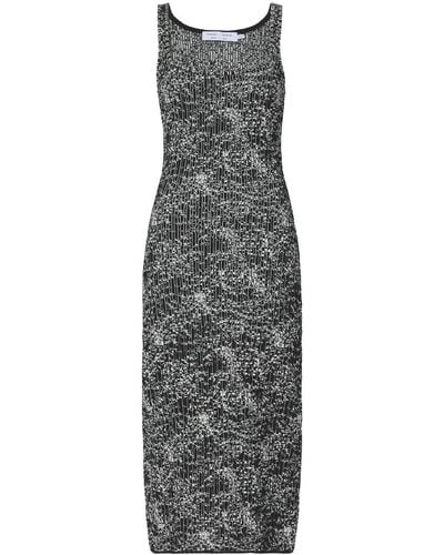 Proenza Schouler Sleevless Speckle-knit Dress - Gray