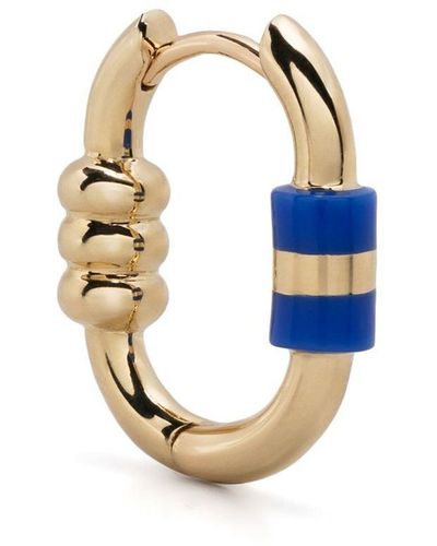 Maria Black Gold Vertigo Oval Hoop Earring - Metallic
