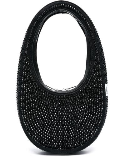 Coperni Rhinestone-embellished Mini Swipe Bag - Black