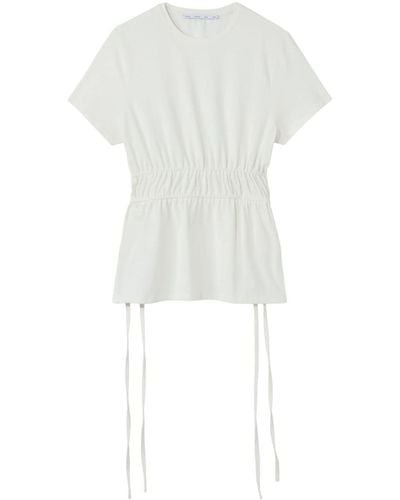 Proenza Schouler Camiseta con cordones - Blanco
