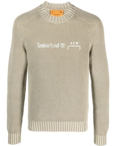 A_COLD_WALL* X Timberland Logo-print Cotton Sweater - Gray
