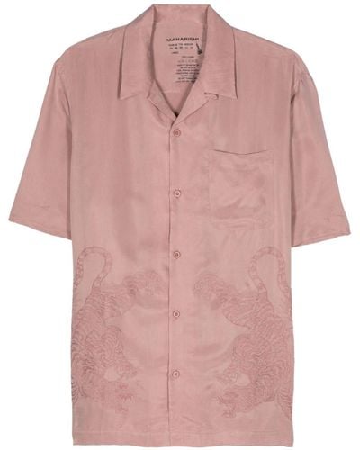 Maharishi Take Tora Summer Shirt - ピンク