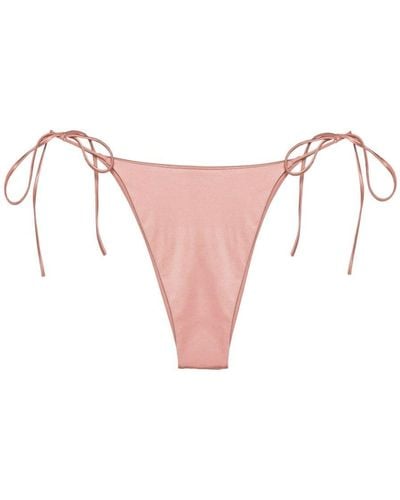 Magda Butrym Side-tie Metallic Bikini Bottoms - Pink