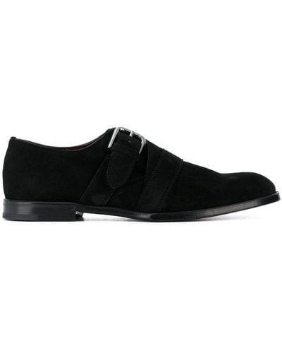 Dolce & Gabbana Suede Monk Shoes - Black