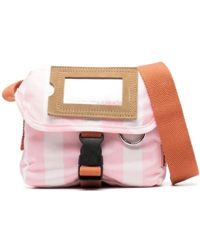 Acne Studios Striped Shoulder Bag - Pink