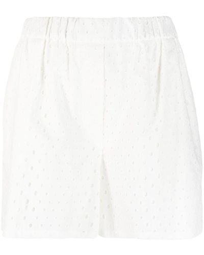 KENZO Pantalones cortos con bordado inglés - Blanco