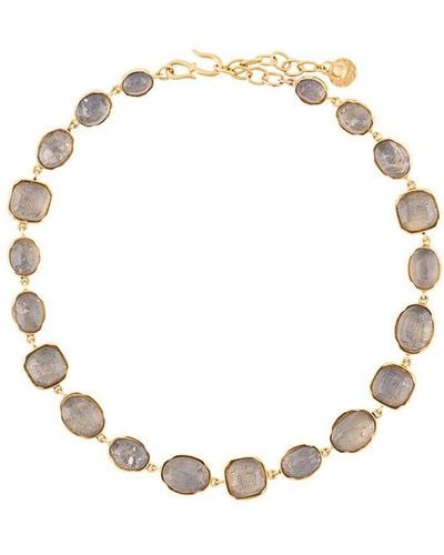 Goossens Cabochons Embellished Necklace - Metallic
