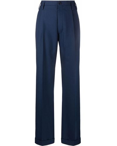 Maison Margiela Hose mit hohem Bund - Blau