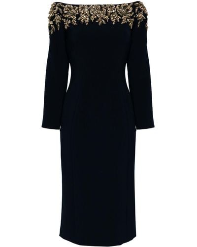 Jenny Packham Rosabel Crystal-embellished Dress - Black
