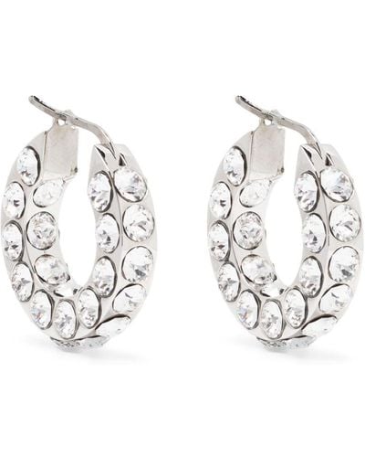 AMINA MUADDI Jahleel Crystal-Embellished Earrings - Metallic