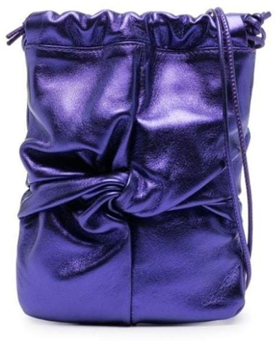 Hereu Ronet Metallic Bucket Bag - Purple