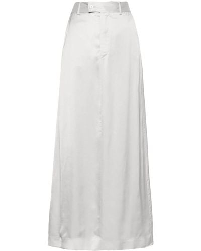 MM6 by Maison Martin Margiela Tailored Satin Wrap Skirt - White
