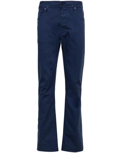 Jacob Cohen Bard Mid-rise Chino Trousers - Blue