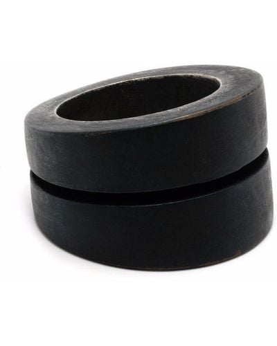 Parts Of 4 Crevice Wide Ring - Black