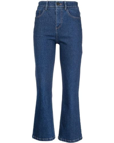 Vivetta Cropped Flared Jeans - Blue