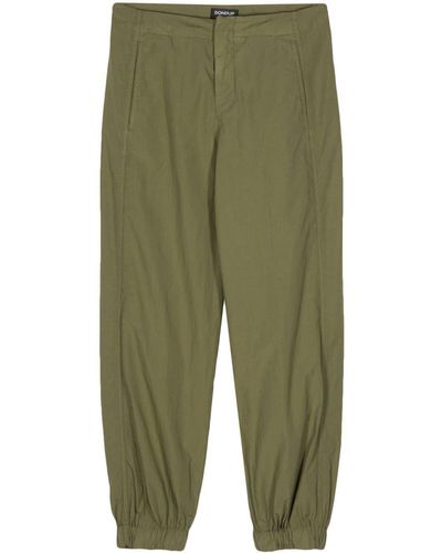 Dondup Seam-detail Cotton Trousers - Green