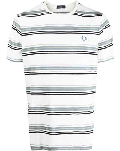 Fred Perry T-Shirt mit Logo-Stickerei - Grau